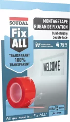 Fix ALL Ruban de fixation Transparent 19mm