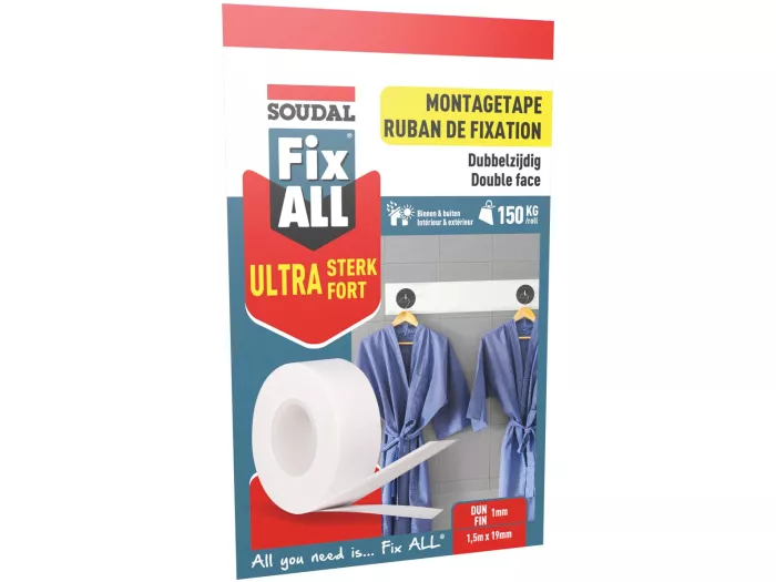 Fix ALL Ruban de fixation Ultra fort 19mm