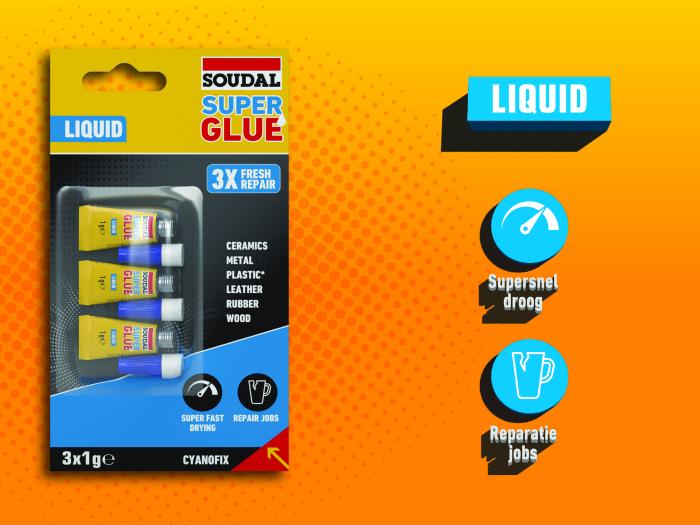 Super Glue Liquid 3x1g